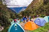Inca Trail Trek day 2 campsite, Cusco Region, Peru