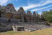 The Dovecote or Pigeon House Group of ruins in the Mayan city of Uxmal in Yucatan, Mexico. Pre-Hispanic Town of Uxmal - a UNESCO World Heritage Center.