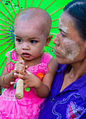 Participants in a local village festival in a village near Bagan Myanmar