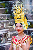 Kambodschanische Apsara-Tänzerin in Angkor Wat, Siem Reap, Kambodscha