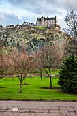 Edinburgh Castle seen from Princes Street Gardens, Scotland