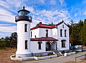 Admiralty Head-Leuchtturm im Fort Casey State Park, Whidbey Island, Washington.