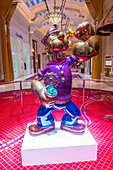 The Jeff Koons Popeye Sculpture display at the Wynn Hotel in Las Vegas. The sculpture purchased by Steve Wynn in May 2014 for $28.1 million dollars