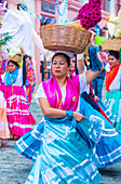 Participants on a carnival of the Day of the Dead in Oaxaca, Mexico