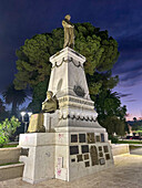 Statue of the liberator General Jose de San Martin in the Main Plaza of Godoy Cruz, Mendoza, Argentina.