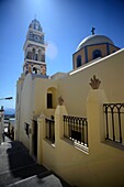 Cathedral of Saint John the Baptist in Fira, Santorini, Greek Islands, Greece