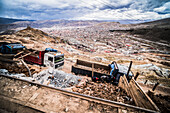 Potosi silver mines located on the hill about Potosi, Bolivia