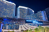 Aria hotel & casino in Las Vegas. The Aria is a luxury resort and casino opened on 2009 and is the world's largest hotel to receive LEED Gold certification