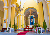 GRANADA , NICARAGUA - MARCH 20 : The interior of Granada cathedral in Granada Nicaragua on March 20 2016. The original church constructed in 1583 and was rebuilt in 1915
