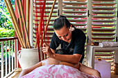 Spa, Wellness, Massagen im Meridien Hotel auf der Insel Tahiti, Französisch-Polynesien, Tahiti Nui, Gesellschaftsinseln, Französisch-Polynesien, Südpazifik.