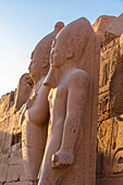 Statues at Karnak Temple, Luxor, Thebes, UNESCO World Heritage Site, Egypt, North Africa, Africa
