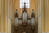 Orgel in der Kathedrale Mariä Himmelfahrt und St. Johannes der Täufer, UNESCO-Welterbe, Kutna Hora, Tschechische Republik (Tschechien), Europa