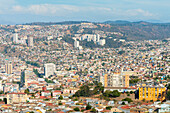 Scenic view of Valparaiso, Valparaiso, Valparaiso Province, Valparaiso Region, Chile, South America