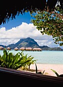 Wooden Huts In Lagoon