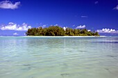 Blick auf die Koromir-Inseln von der Muri-Lagune aus