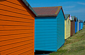 Colourful Painted Beach Huts In Tankerton