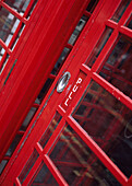 Nahaufnahme einer Telefonzelle in London
