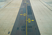 High Angle View Of Runway At Gatwick Airport