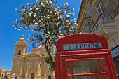 English Style Phone Booth Near Church Of Our Lady Of Victory