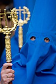 Hooded Man At Semana Santa Easter Festival