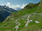 Winding Road In Mountains At Klausen Pass