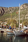 Gulet Boats Anchored In Kas