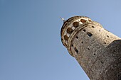 Galata Tower In Galatasary District Against Clear Sky
