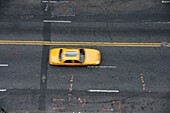 Taxi On 5Th Avenue In Midtown Manhattan