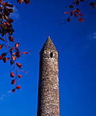 Round Stone Tower At Glendalough