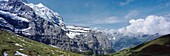 Jungfrau und Lauterbrunnental bei Grindelwand in den Berner Alpen