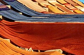 Sari Fabrics Drying In Sun