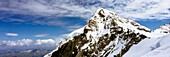 Summit Of Monch Mountain In Bernese Alps