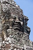 Gesicht des Avalokiteshvara-Wächters vom Bayon-Tempel, Angkor, Siem Reap, Kambodscha