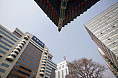 Traditional Buildings And Modern Skyscrapers In Beijing, China