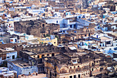 Stadtbild der blauen Stadt, Jodpur, Rajasthan, Indien