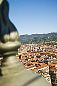 Blick auf Turin von der Mole Antonelliana mit Pfosten, Piemonte,Italien