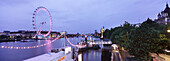 London Skyline As Seen From Hungerford Bridge, England,Uk