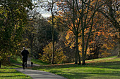 Man Jogging In Greenwich Park, London,Uk