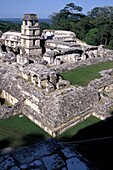 Alte Ruinen von Palenque, erhöhte Ansicht, Chiapas,Mexiko
