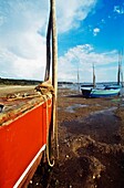 Boote an der Lagoa De Obidos, Region Oeste, Portugal