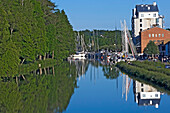 Söderkoping vom Gota-Kanal aus gesehen, Schweden