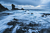 The Pounding Surf On The Beach Of Djupalon Which Is On The Western Tip Of The Snaefellsness Peninsula; Iceland