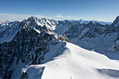 Vallee Blanche, Skifahren abseits der Pisten; Chamonix, Frankreich