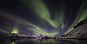 Aurora Borealis, or Northern lights; Djupavik, West Fjords, Iceland