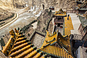 The Hanging Temple, also known as Hanging Monastery or Xuankong Temple, near Datong; China