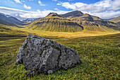 Landschaftliche Ansichten auf der Halbinsel Trollaskagi in Nordisland; Island