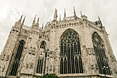 Ornate facade of Milan Cathedral; Milan, Italy
