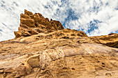 Dekoration bei der Felsenkapelle von Thutmose III., Jebel Dosha; Nordstaat, Sudan.