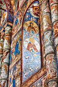 Fresken, Torkirche der Auferstehung (1670), Kreml, Goldener Ring; Rostow Weliki, Gebiet Jaroslawl, Russland.