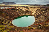 Kerid-Krater, ein vulkanischer Kratersee im Grimsnes-Gebiet; Island